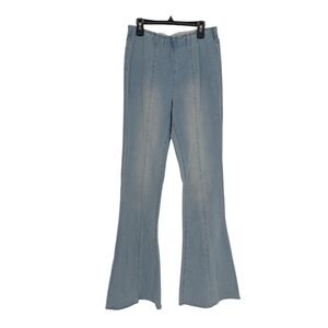 01355 Ashley Mason High Rise Flare Leg Jeans Blue Size 7 denim hippie bohemian